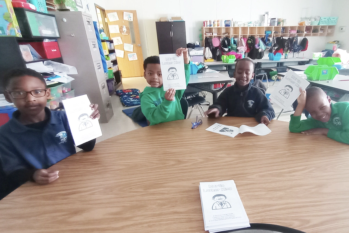 A group of Banner students participate in activities honoring Martin Luther King Jr. Day.